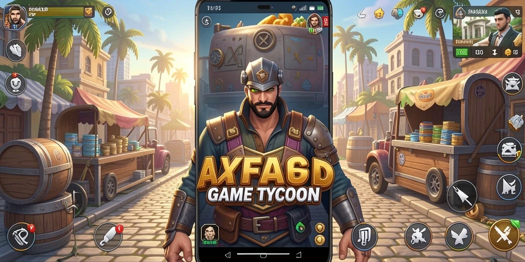 Screenshot gameplay AFAF menampilkan manajemen bisnis yang seru.