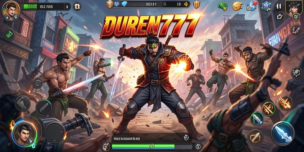 Tangkapan layar dari gameplay DUREN777 yang menampilkan aksi mendebarkan.