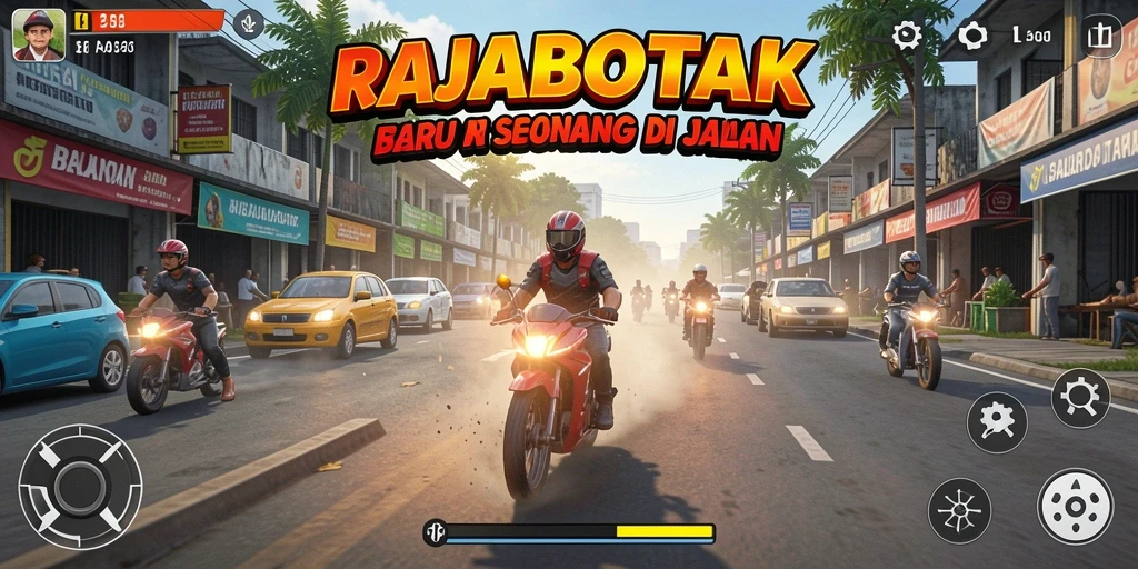Tampilan gameplay seru dari RAJABOTAK yang memikat.